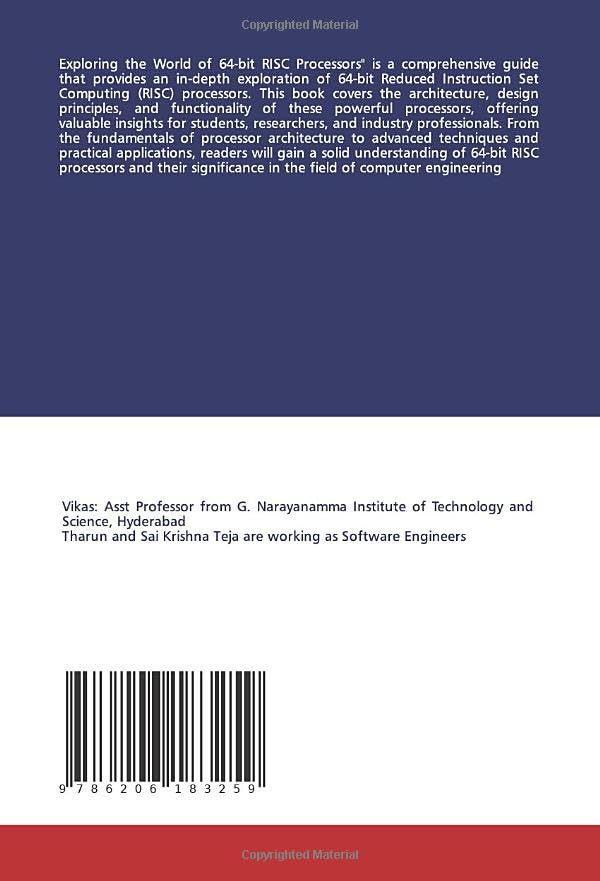 Image of 64-bit RISC Processor using VHDL
