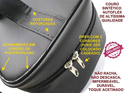 Frasqueira Porta Marmita Térmica Marmiteira em Couro Sintético