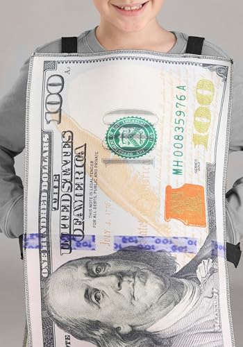 Disfraz de Billete de 100 Dólares para Niño miniatura 3