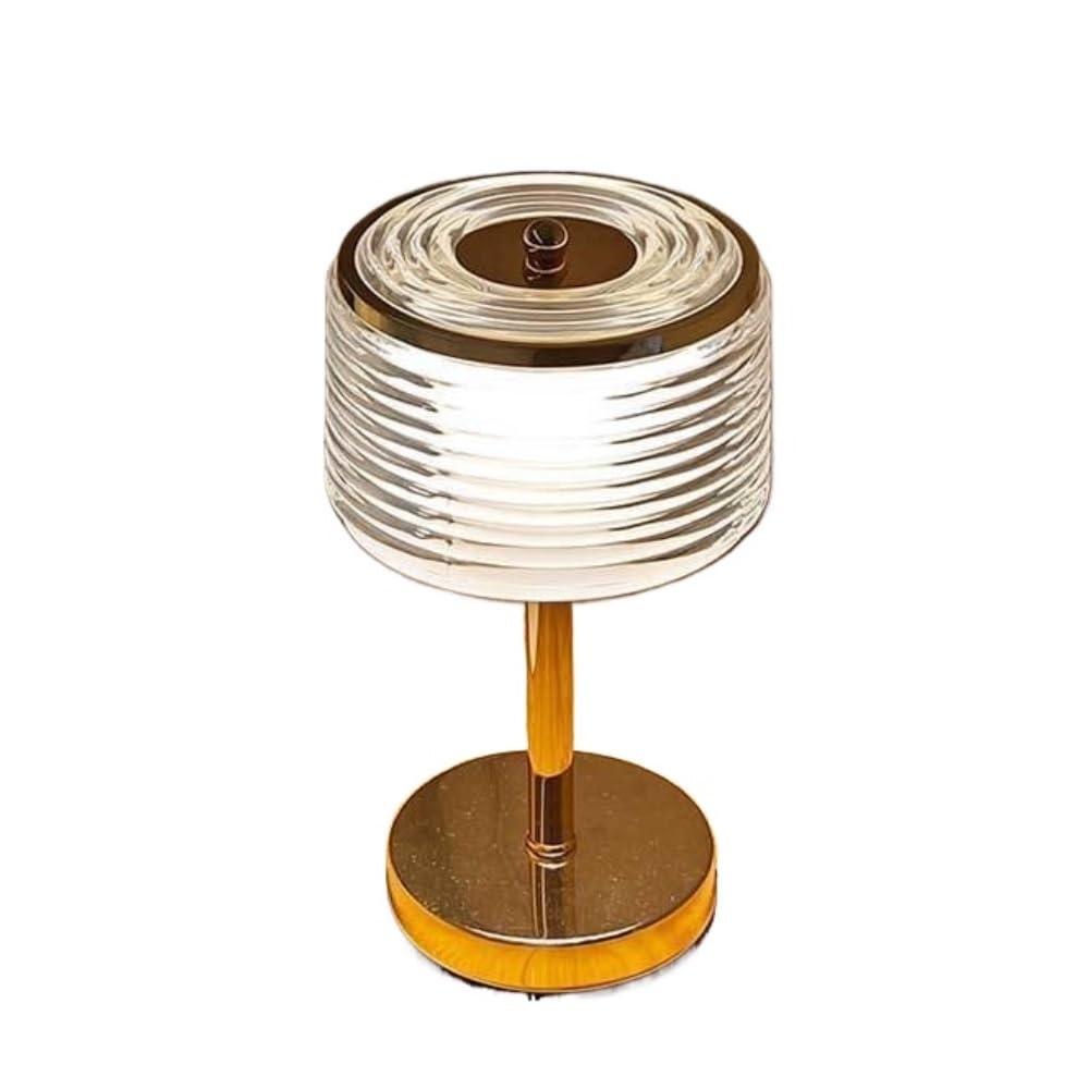 Lampada da tavolo in cristallo, luce notturna da comodino moderna | Paralume in cristallo, alimentazione USB, dimmerabile, stile moderno, luce notturna