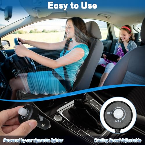 Cooling Car Seat Cushion, 12V&24V Breathable Cooling Seat Cover for Car, 2026 Updated Rapid Cooling Ventilated Cooled Seat Pad Cushion with 12 Fans Universal Fit Most Cars Automotive Truck SUV Van by vokoroad - Used condition - Image 4