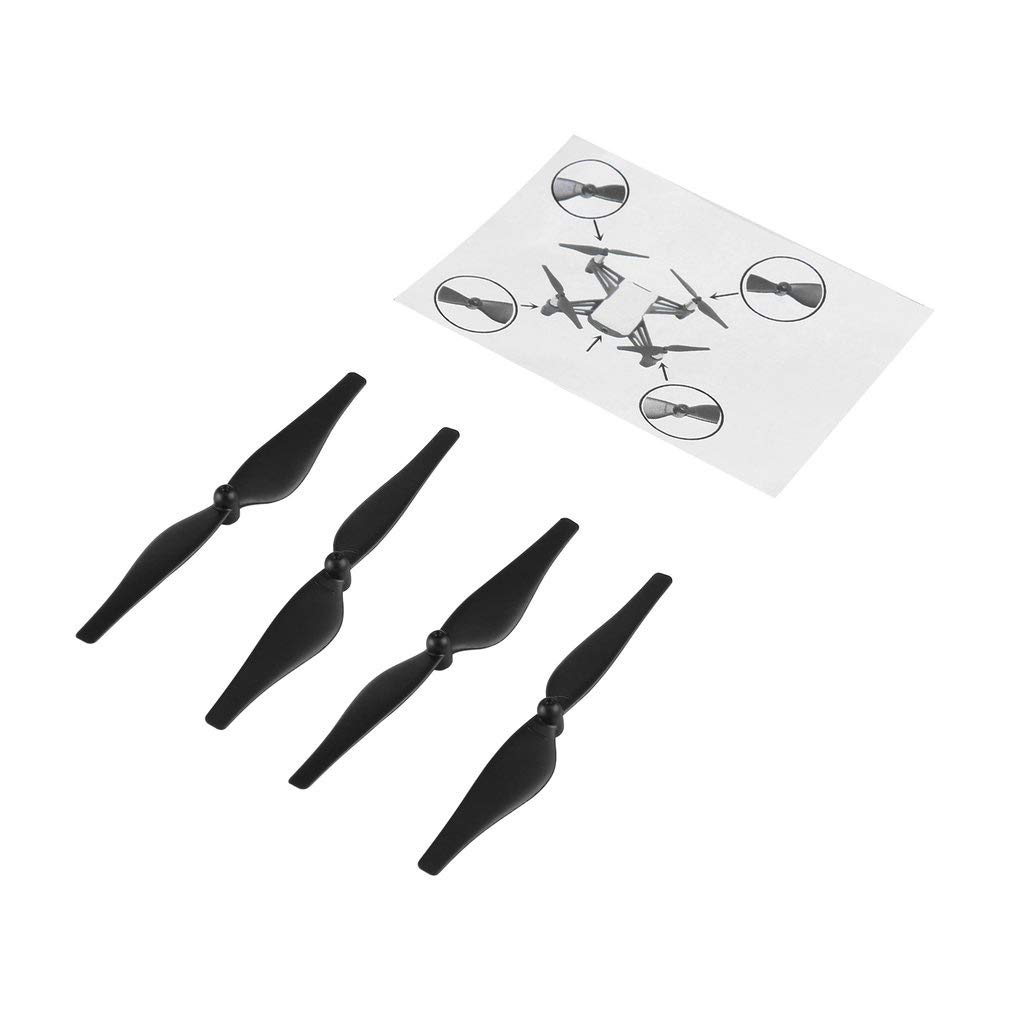RC Drone Blade Propeller, 2 Pairs Carbon Fiber Quick Release Propeller Set for DJI Tello Drone Quadcopter(black)