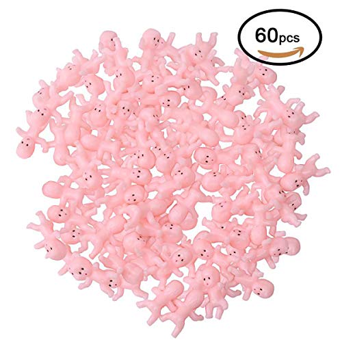JUXINGDAZYF Plastic Babies for Baby Shower Game, 60PCS Tiny Mini Babies Figurines Small King Cake Baby Bulk for Ice Cube My Water Broke by JUXINGDAZYF - Image 8