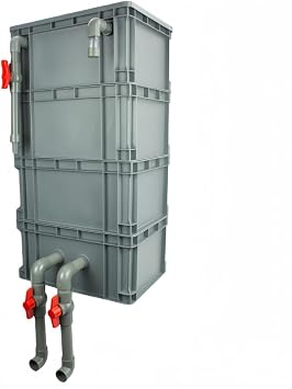 Aquarium Filter, Upper Box Filter Box Trickle Box, Pond Filtration Device, Fish Pond Purification Circulation Water System, External Filter Suitable for Tropical Aquariums and Large