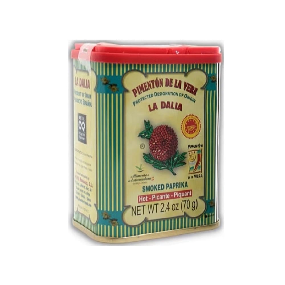 LalolaGourmet® - Spanish Smoked Paprika Powder - Hot 70 g - With Dispensing Lid - Premium Gourmet Quality - Produced in La Vera D.P.O. (Caceres) - The Authentic Spanish Taste