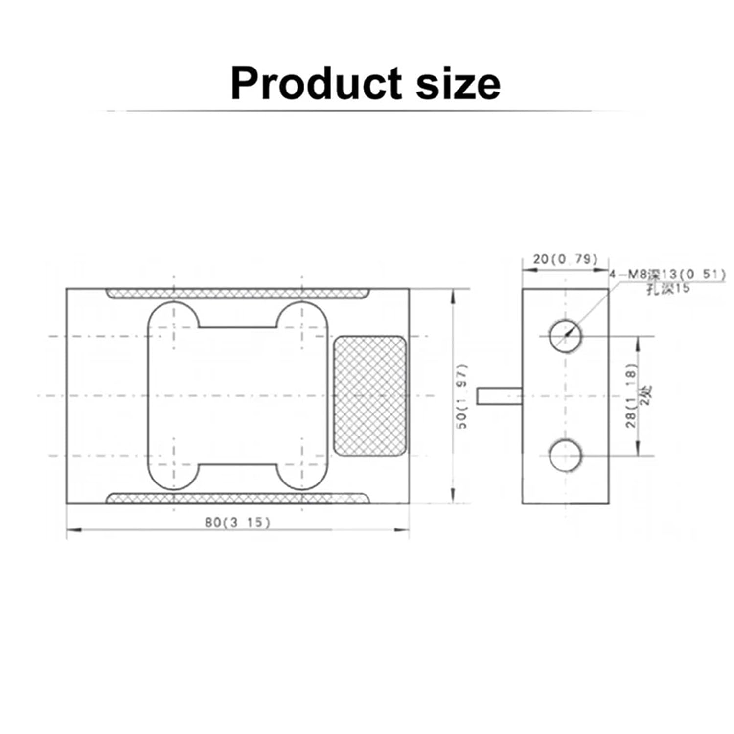 L6H5 Load Cell Sensor Single Point Weighing Force Transducer for Electronic Bench Scale(30kg)