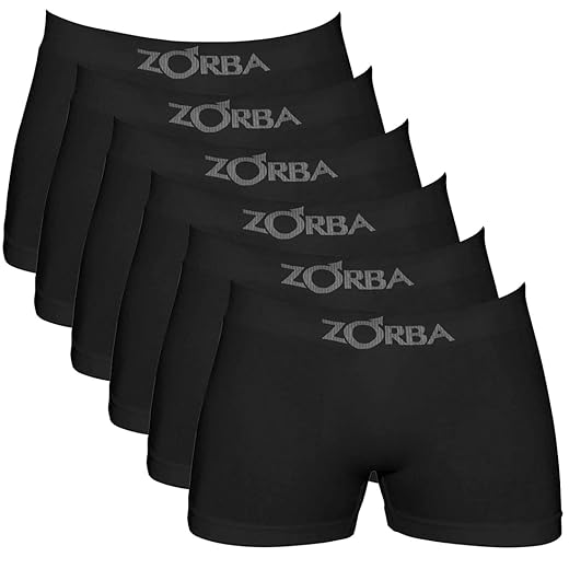 Kit 6 Cuecas Boxer Algodão Sem Costura ZorbaMasculino