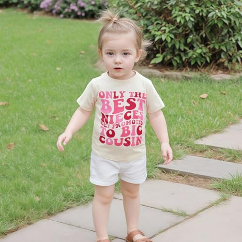 Big Cousin Shirt for Toddler Boys Girls Only The Best Nieces/Nephews Get Promoted to Big Cousin T-Shirt Top2
