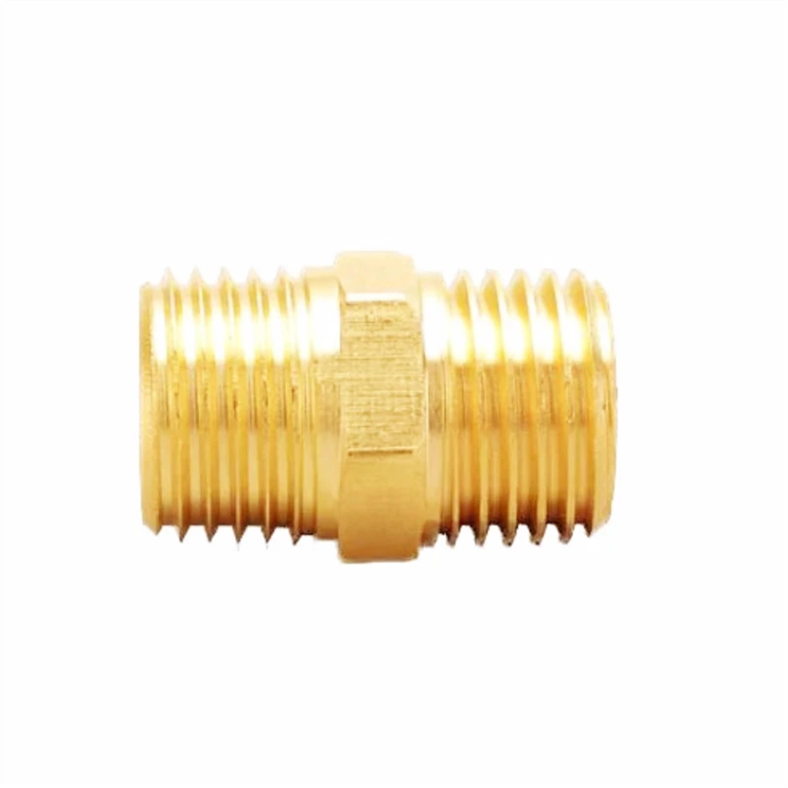 Connettore di conversione filettatura in ottone Tubo Raccordo pneumatico 1/8" 1/4" 3/8" 1/2" 3/4" 1" BSP Maschio X Maschio Adattatore connettore tubo nipplo esagonale di modifica Giunto(DN50)