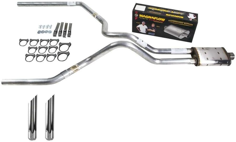 Truck Exhaust Kits - DIY dual exhaust system 2.5 MA pipe Magnaflow SW Tip