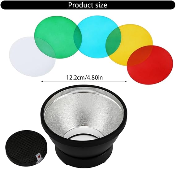 Creative Lighting Control Set ADR14 Standard Reflector with 5 Colors and Grids for Studio Outdoor Shooting