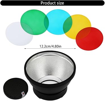 Creative Lighting Control Set ADR14 Standard Reflector with 5 Colors and Grids for Studio Outdoor Shooting