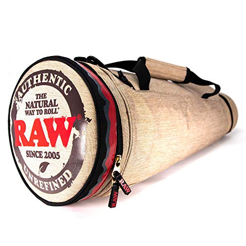 RAW Cone Duffelbag - Multiple Compartments - 5 Layer Foil Lined Smell Resistant Silicon Zippered Pouch - 22'' x 9'' x 9''