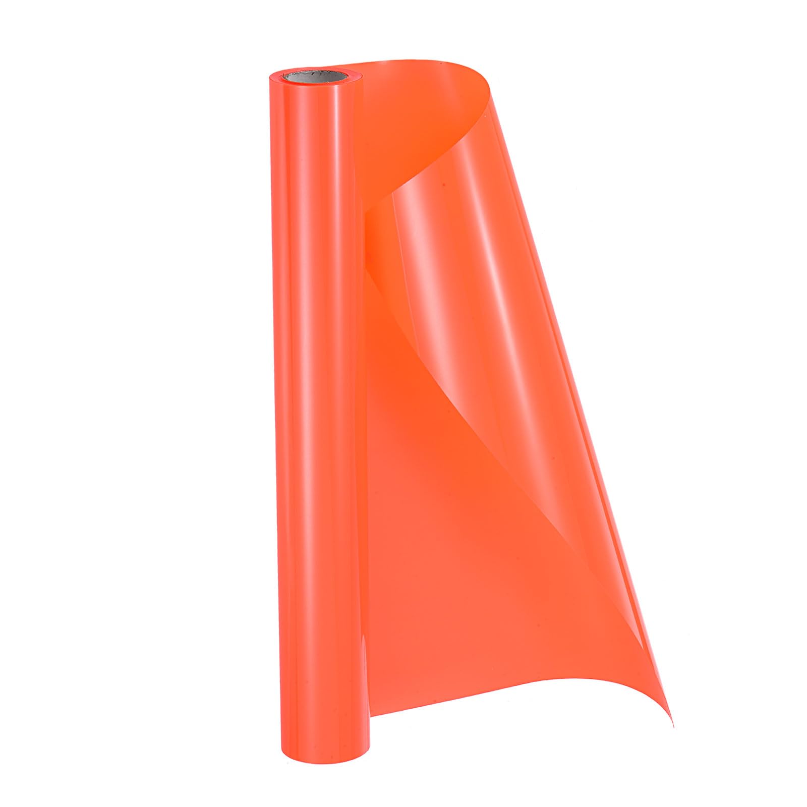 sourcing map HTV Heat Transfer Vinyl 12" x 8.5ft Roll PVC Orange Yellow Iron on Vinyl for All Cutter Machine, Easy to Cut & Weed