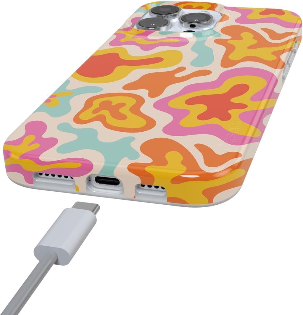 Casely iPhone 16 Pro Max Case | Tropical Color Splash | Abstract Retro | Compatible with MagSafe | Classic Ultra Slim Design - Image 2