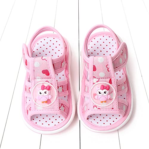 Summer Children Infant Toddler Shoes Girls Sandals Flat Bottom Non Slip Opentoe Breathable Soft Summer Stuff for Kids (Pink, 6.5 Toddler)4