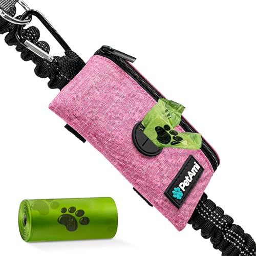 PetAmi-Dog-Poop-Bag-Holder-for-Leash-Doggie-Waste-Bag-Dispenser-For-Poop-with-Clip-for-Puppy-Potty-Walking-Accessories-Travel-Camping-Dog-Treat-Pouch-Pet-Supplies-with-Trash-Bag-Roll-Pink-1-Pack - Cucciolini Doodles   PetAmi-Dog-Poop-Bag-Holder-for-Leash-Doggie-Waste-Bag-Dispenser-For-Poop-with-Clip-for-Puppy-Potty-Walking-Accessories-Travel-Camping-Dog-Treat-Pouch-Pet-Supplies-with-Trash-Bag-Roll-Pink-1-Pack