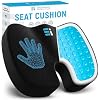 ERGONOMIC INNOVATIONS Gel Enhanced Memory Foam Seat Cushion for Office Chair, Coccyx Lower Back Support Tailbone Pain Relief Cushions, Work Chair Pad Pillow, Sciatica, Butt, Desk Chair Cushion