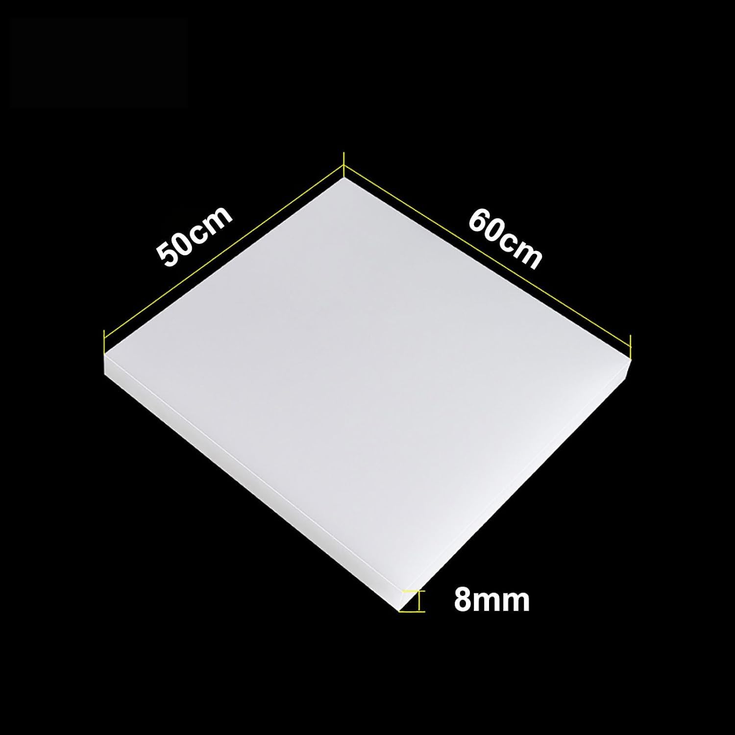 Tablero De Láminas Plástico Polipropileno Pp, 50 X 60 Cm, Panel Rígido, Base Modelo, Plantilla, Material Impermeable(8mm)