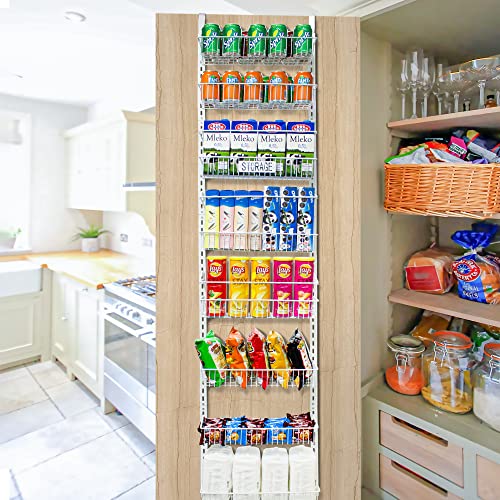 Aconfei Over The Door Pantry Organizer, 8-Tier Pantry Door Organizer Rack, Wall Mounted Heavy-Duty Metal Spice Rack For For Kitchen, Bathroom, Bedroom And Storage Room #TOP2