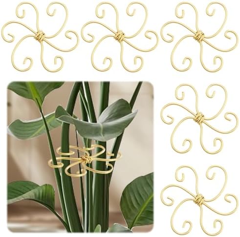 6Pcs Plant Stem Support - Plant Climbers Stem Holders, Indoor Ideal Monstera Plant Support Stabilizer Grapple Holder for Leaf Stabilization and Support (Style A)