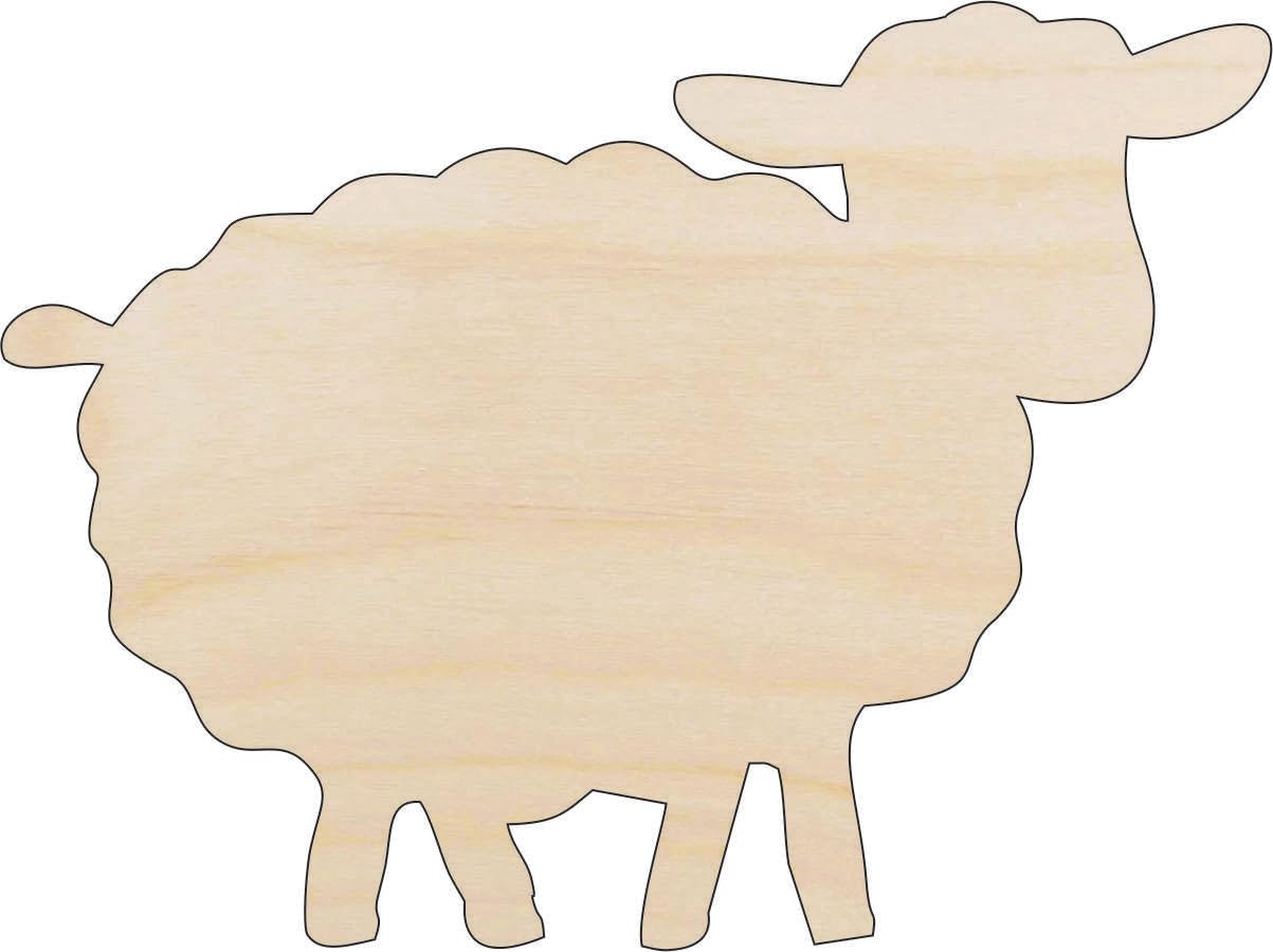 Sheep - Laser Cut Out Unfinished Wood Craft Shape SHP23 3 Pieces @ 3" / 1/4" thick