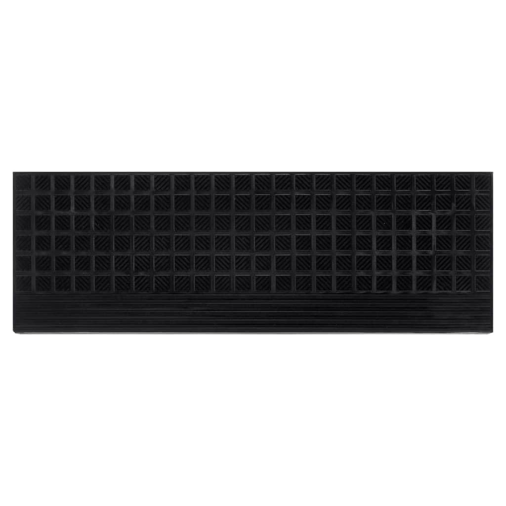 Juego de 10 alfombrillas de goma negra para escalones, 25 x 75 cm, con superficie antideslizante, diseño moderno, duradero y resistente, para escaleras, salón, pasillo