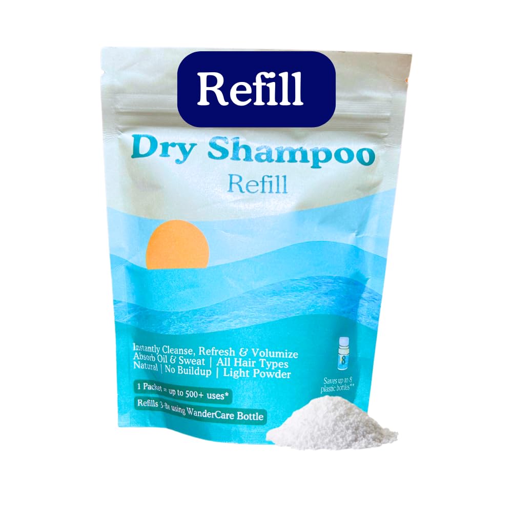 Dry Shampoo Powder REFILL | Natural, Plastic-free, Eco-friendly | Refresh & Volumize | Made in USA | Refill 5x