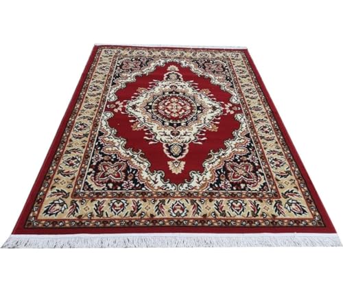 Image of Soft Washable Beautiful Acrylic Rugs for Home Decor Living Room 5x7 feet (150 x 200 CM) Red