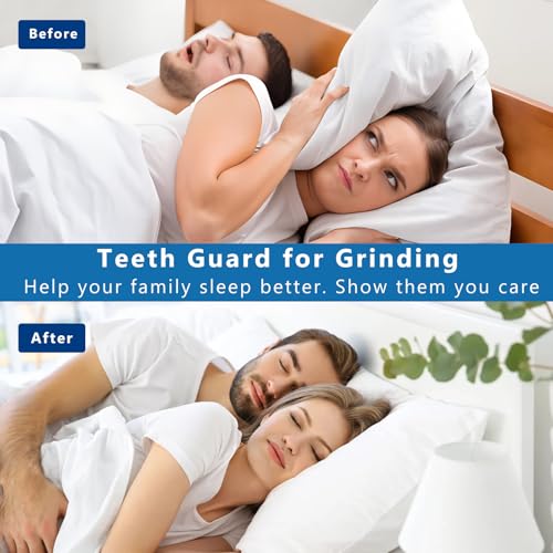 Vixino Reusable Mouth Guard for Grinding Teeth at Night, Night Guards for Teeth Grinding, Mouth Guard for Sleeping, Mouthguards for Grinding of Teeth, Sleep Guard (2 Sizes, 4 Pcs)