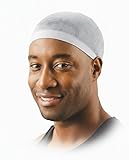 Titan Ultra-Stretch Stocking Wave Cap for Men, 2-Pack White Nylon Cap for Waves, Breathable Comfort Fit, Secure Hold for Daily Grooming & Styling