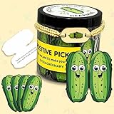 Bertoco 60 Positive Pickle Cards Jar, Teen Girl Gift Trendy Stuff, Affirmation Cards, Gifts For Teenagers, Christmas Gifts For Women Mom, Inspirational Gift For Women, Fashion bracelet