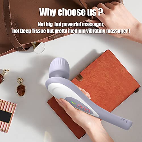 Trabag Percussion Handheld Electric Back Massager - Rechargeable&Waterproof Handheld Deep Tissue Neck Back Massager For Shoulder, Leg, Calf, Foot, Muscle, Neck, And Back Pain Relief (Purple) #TOP4