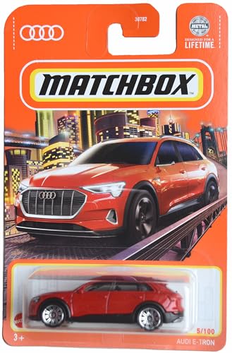 Matchbox Audi E Tron rojo HVL60 escala 1:64 miniatura 1