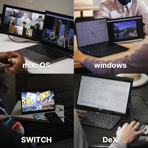 Image of Portable Monitor for Laptops, New Mobile Pixels Duex Plus DS 13.3 inch Full HD IPS Dual Laptop Monitor, USB C /HDMI Plug and Play Laptop Screen Extender,Windows /Mac /Android /Switch Compatible