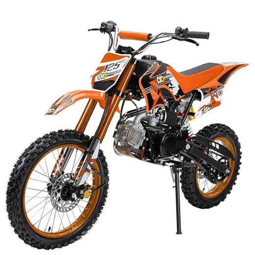 Actionbikes Motors Midi Kinder Jugend Crossbike JC125 125 cc - Hydraulische Scheibenbremsen - CDI Zündung - Bis 80 Km/h (Orange)