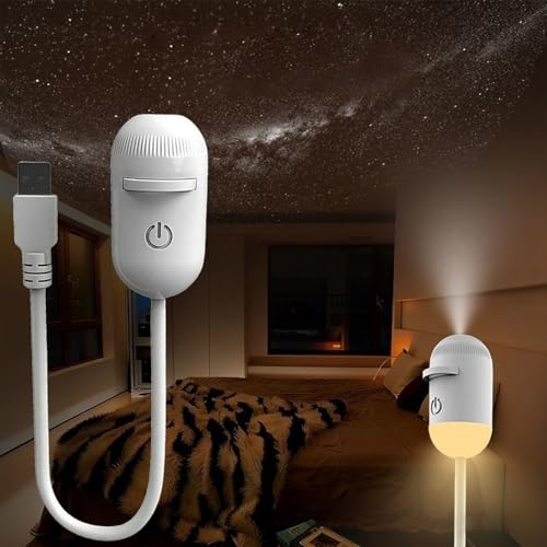 2-in-1 Galaxy Projector Night Light for Bedroom HD Starry Sky Projector with 12 Interchangeable Films USB Powered Star Projector Lamp for Kids Ceiling Decor (3-image Set)