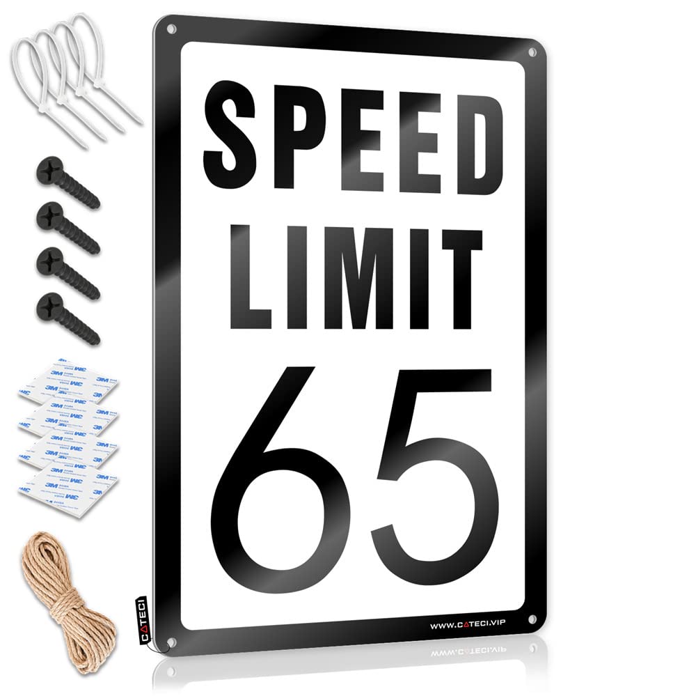 HELIOFORGE Metal Signs Funny Speed Limit 65 Mph Sign Drinking Signs Funny Funny Signs For Home Decor(30X40CM)