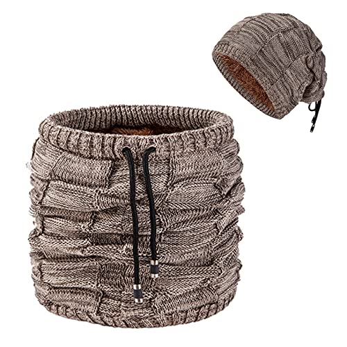 Gorro de malha quente de inverno de dupla finalidade gorro de lã forr gorro gorro para homens e mulh