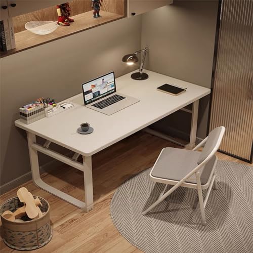 WNYOS 折りたたみデスク 在宅勤務 パソコンデスク 作業台 PCデスク 化粧台 勉強机 会議テーブル 書斎 学習机 調理台 組立不要 机 折りたたみテーブル テレワーク ゲーミングトップに対応 コンパクト 収納 アウトドア使用可能(ホワイト)