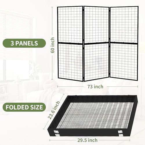 DEYEGELEA Faltbare Gitterwand-Präsentationstafel – 3 Stück 60 x 152 cm, robuste Z-Einheit, Drahtgitter-Wandpaneele für Einzelhandel, Messen, Pop-Up-Shop, vielseitiges Merchandiser-Display