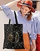 Miss Adola Tote Bag for Women Girls Aesthetic Canvas Tote Bag Inspired Gift Reusable Casual Bag for Work Shopping Travel, Sun Moon #2