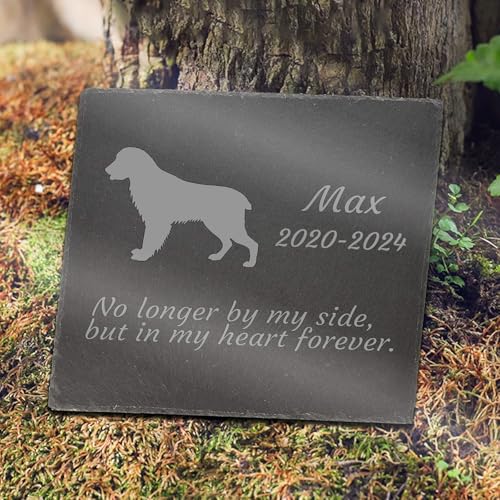 Jodimitty Hamster Grabstein Gedenkstein personalisierte Name & Lebensspanne & Nachricht, Quadratischer Grabschmuck Wetterfest Grabplatte mit Gravur Tombstone 10cm/15cm/20cm