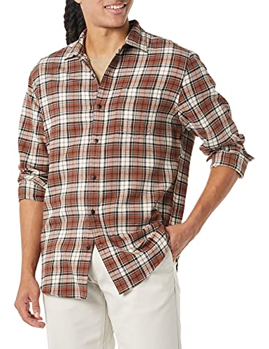 Photo 1 of Amazon Essentials Men's Long-Sleeve Flannel Shirt (Available in Plus Size) XX-Large Brown, Plaid