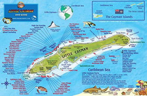 Little Cayman Island Dive Map & Reef Creatures Guide Laminated Fish Card