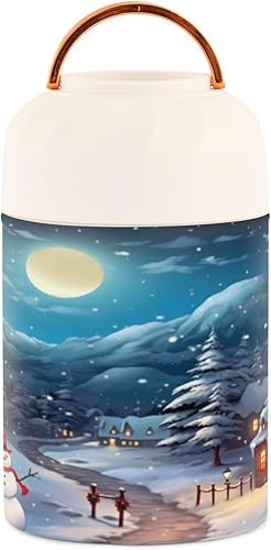 Miniatura 2 de 17 oz Stainless Steel Vacuum Insulated Food Jar for Kids Adults Christmas Winter BPA-free Leakproof Wide Mouth Soup Thermos Cold Hot Food Container