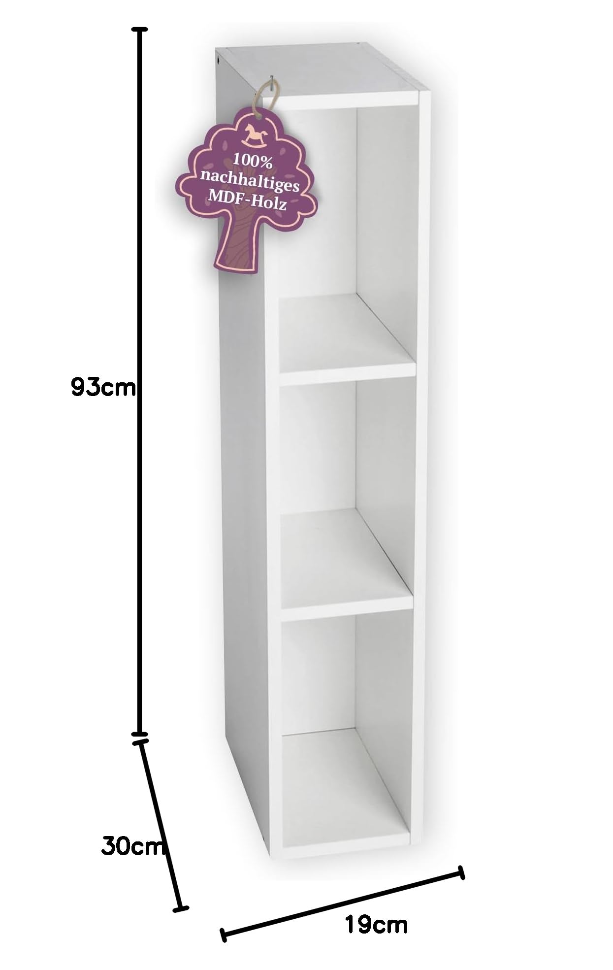Puckdaddy Lasse Scaffalatura di stoccaggio 19 x 30 x 93 cm per cassettiere Hemnes