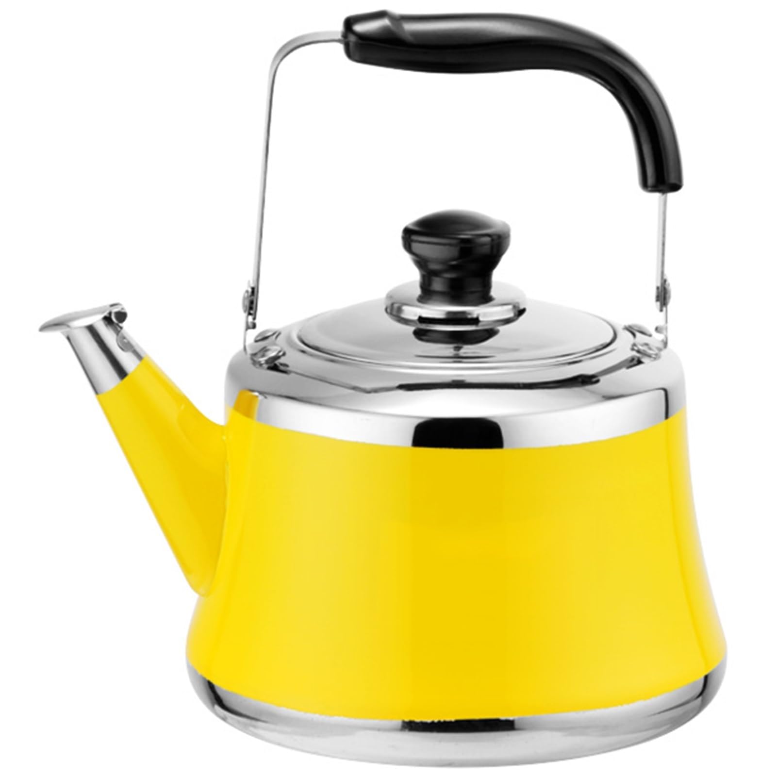 Kettle Teapot, Whistling Tea Kettle with Heat-Resistant Handle Thickened Stainless Steel Tea Pot for Outdoor Camping Home Kitchen