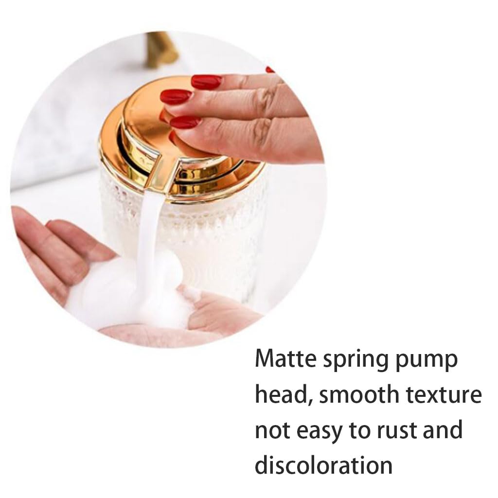 Dispenser di Sapone da appoggio Pressa Manuale Bottiglia di Sapone Contenitore in Schiuma di Vetro Dispenser Doccia Ricaricabile con Pompa per Hotel