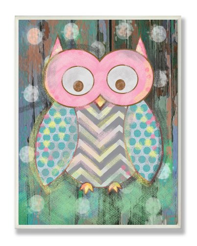 The Kids Room by Stupell Distressed Woodland Owl Wall Plaque, 13 x 19